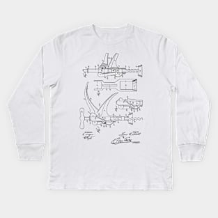 Corkscrew Vintage Patent Hand Drawing Kids Long Sleeve T-Shirt